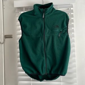 Forest Green North Face Fleece Vest